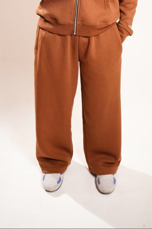 BUNKERVOGUE- BROWN TRACK PANTS