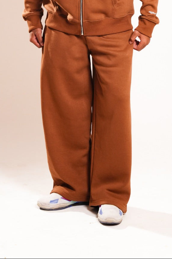 BUNKERVOGUE- BROWN TRACK PANTS